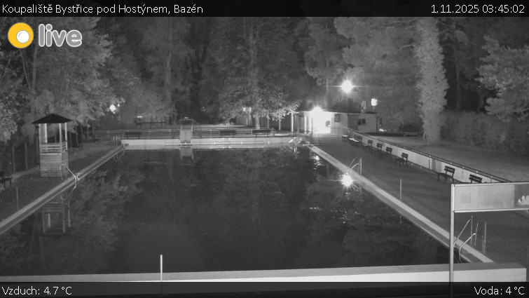 Koupaliště Bystřice pod Hostýnem - Bazén - 1.11.2025 v 03:45 Koupaliště Bystřice pod Hostýnem - Bazén - 1.11.2025 v 03:45