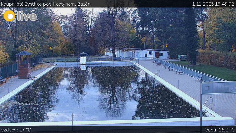 Koupaliště Bystřice pod Hostýnem - Bazén - 1.11.2025 v 16:45 Koupaliště Bystřice pod Hostýnem - Bazén - 1.11.2025 v 16:45