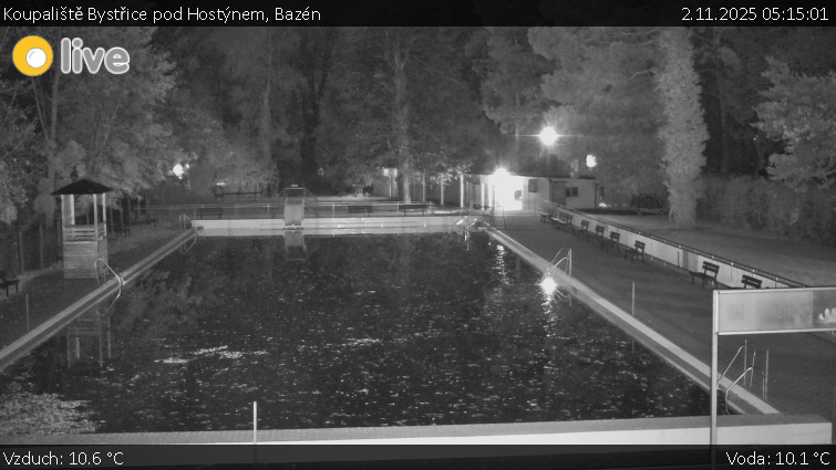 Koupaliště Bystřice pod Hostýnem - Bazén - 2.11.2025 v 05:15 Koupaliště Bystřice pod Hostýnem - Bazén - 2.11.2025 v 05:15