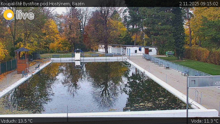 Koupaliště Bystřice pod Hostýnem - Bazén - 2.11.2025 v 09:15 Koupaliště Bystřice pod Hostýnem - Bazén - 2.11.2025 v 09:15