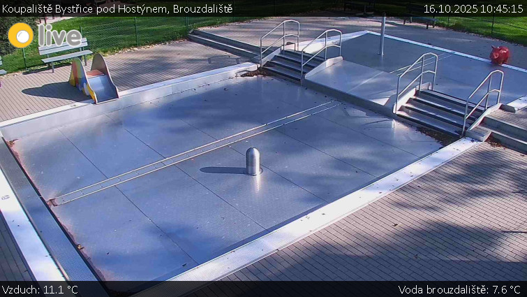Koupaliště Bystřice pod Hostýnem - Brouzdaliště - 16.10.2025 v 10:45 Koupaliště Bystřice pod Hostýnem - Brouzdaliště - 16.10.2025 v 10:45