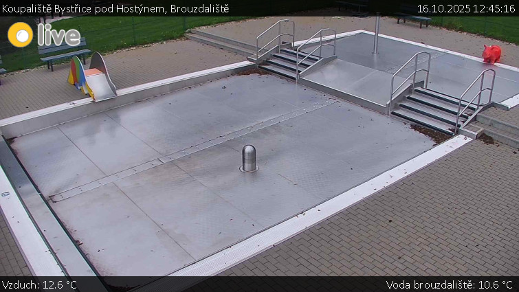 Koupaliště Bystřice pod Hostýnem - Brouzdaliště - 16.10.2025 v 12:45 Koupaliště Bystřice pod Hostýnem - Brouzdaliště - 16.10.2025 v 12:45
