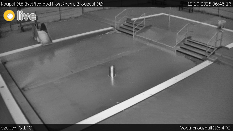 Koupaliště Bystřice pod Hostýnem - Brouzdaliště - 19.10.2025 v 06:45 Koupaliště Bystřice pod Hostýnem - Brouzdaliště - 19.10.2025 v 06:45