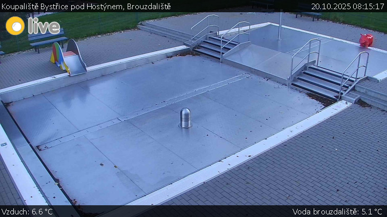 Koupaliště Bystřice pod Hostýnem - Brouzdaliště - 20.10.2025 v 08:15 Koupaliště Bystřice pod Hostýnem - Brouzdaliště - 20.10.2025 v 08:15