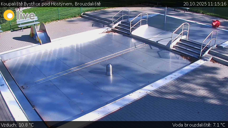 Koupaliště Bystřice pod Hostýnem - Brouzdaliště - 20.10.2025 v 11:15 Koupaliště Bystřice pod Hostýnem - Brouzdaliště - 20.10.2025 v 11:15