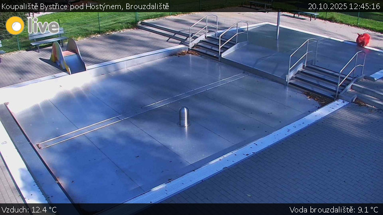 Koupaliště Bystřice pod Hostýnem - Brouzdaliště - 20.10.2025 v 12:45 Koupaliště Bystřice pod Hostýnem - Brouzdaliště - 20.10.2025 v 12:45