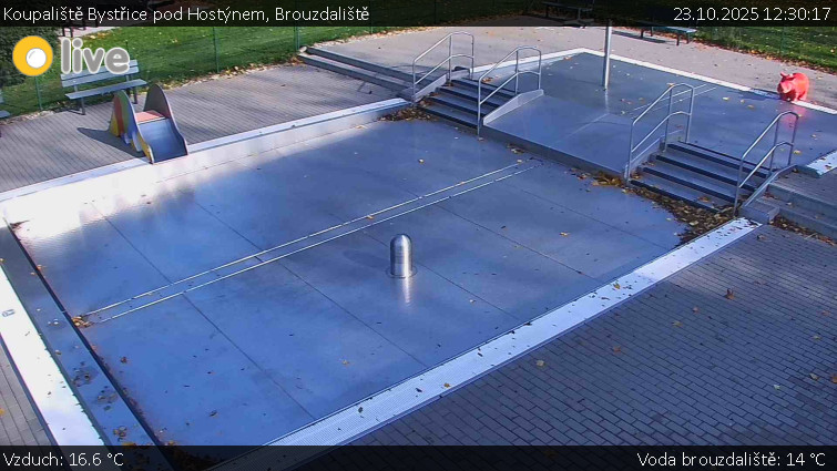 Koupaliště Bystřice pod Hostýnem - Brouzdaliště - 23.10.2025 v 12:30 Koupaliště Bystřice pod Hostýnem - Brouzdaliště - 23.10.2025 v 12:30