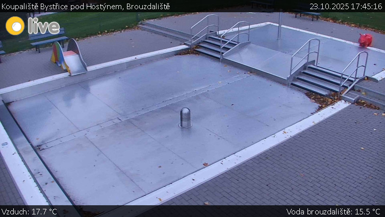 Koupaliště Bystřice pod Hostýnem - Brouzdaliště - 23.10.2025 v 17:45 Koupaliště Bystřice pod Hostýnem - Brouzdaliště - 23.10.2025 v 17:45