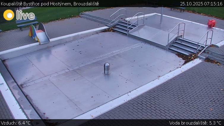 Koupaliště Bystřice pod Hostýnem - Brouzdaliště - 25.10.2025 v 07:15 Koupaliště Bystřice pod Hostýnem - Brouzdaliště - 25.10.2025 v 07:15