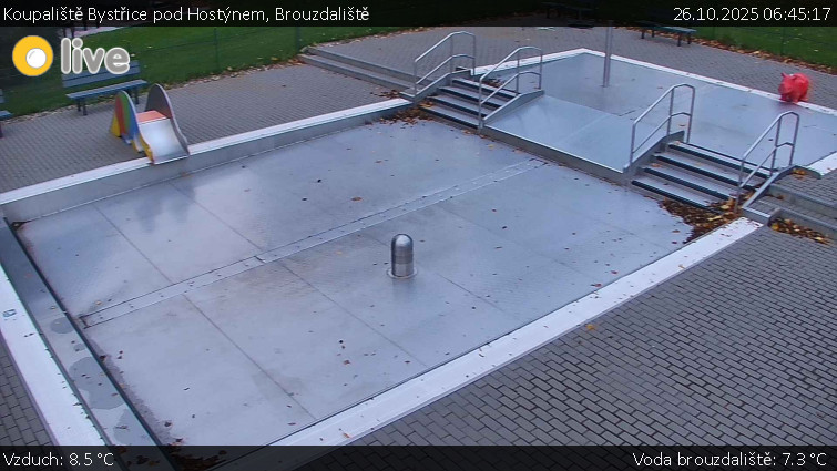 Koupaliště Bystřice pod Hostýnem - Brouzdaliště - 26.10.2025 v 06:45 Koupaliště Bystřice pod Hostýnem - Brouzdaliště - 26.10.2025 v 06:45
