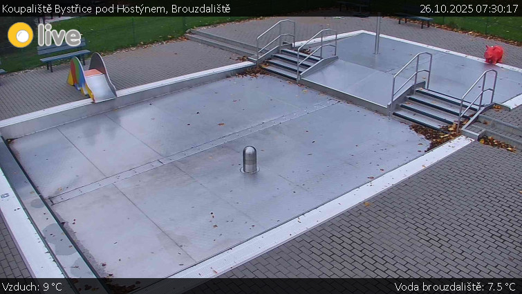 Koupaliště Bystřice pod Hostýnem - Brouzdaliště - 26.10.2025 v 07:30 Koupaliště Bystřice pod Hostýnem - Brouzdaliště - 26.10.2025 v 07:30