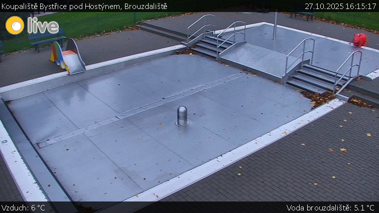 Koupaliště Bystřice pod Hostýnem - Brouzdaliště - 27.10.2025 v 16:15 Koupaliště Bystřice pod Hostýnem - Brouzdaliště - 27.10.2025 v 16:15