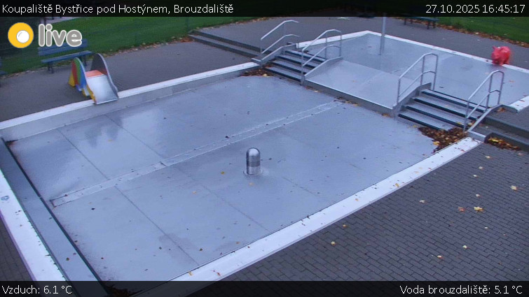 Koupaliště Bystřice pod Hostýnem - Brouzdaliště - 27.10.2025 v 16:45 Koupaliště Bystřice pod Hostýnem - Brouzdaliště - 27.10.2025 v 16:45