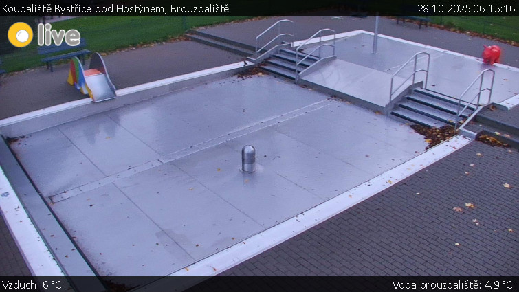 Koupaliště Bystřice pod Hostýnem - Brouzdaliště - 28.10.2025 v 06:15 Koupaliště Bystřice pod Hostýnem - Brouzdaliště - 28.10.2025 v 06:15