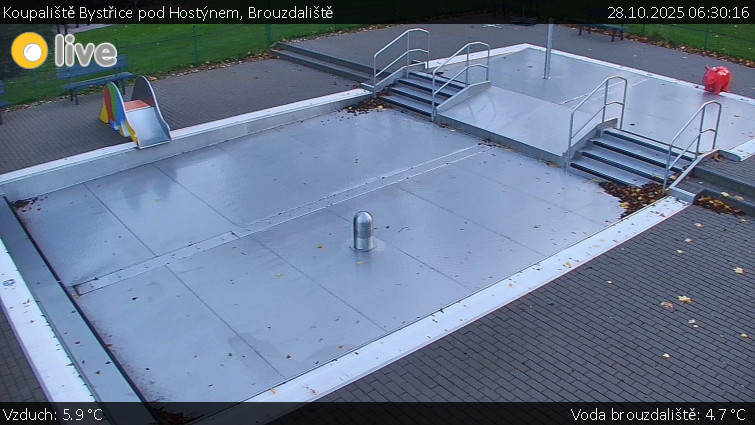 Koupaliště Bystřice pod Hostýnem - Brouzdaliště - 28.10.2025 v 06:30 Koupaliště Bystřice pod Hostýnem - Brouzdaliště - 28.10.2025 v 06:30