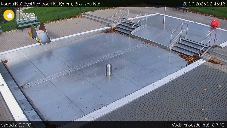 Koupaliště Bystřice pod Hostýnem - Brouzdaliště - 28.10.2025 v 12:45 Koupaliště Bystřice pod Hostýnem - Brouzdaliště - 28.10.2025 v 12:45