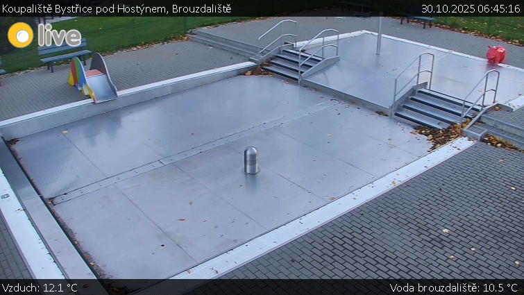 Koupaliště Bystřice pod Hostýnem - Brouzdaliště - 30.10.2025 v 06:45 Koupaliště Bystřice pod Hostýnem - Brouzdaliště - 30.10.2025 v 06:45