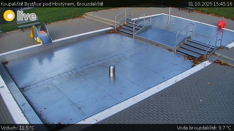 Koupaliště Bystřice pod Hostýnem - Brouzdaliště - 31.10.2025 v 15:45 Koupaliště Bystřice pod Hostýnem - Brouzdaliště - 31.10.2025 v 15:45