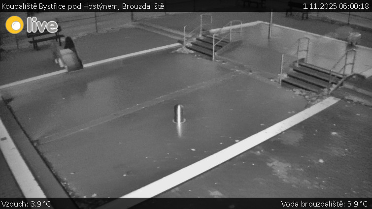Koupaliště Bystřice pod Hostýnem - Brouzdaliště - 1.11.2025 v 06:00 Koupaliště Bystřice pod Hostýnem - Brouzdaliště - 1.11.2025 v 06:00