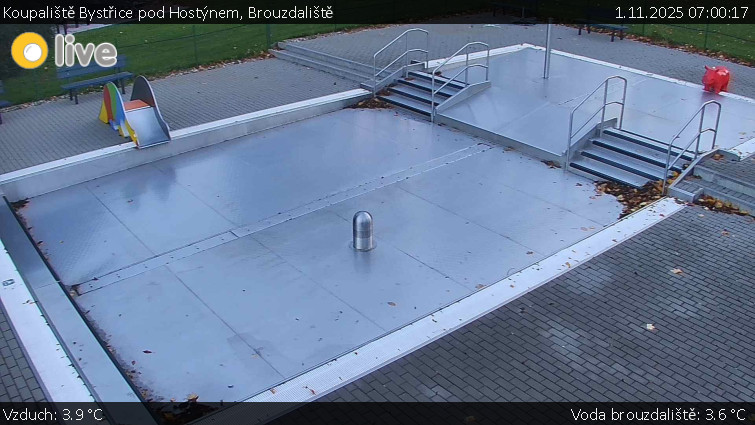 Koupaliště Bystřice pod Hostýnem - Brouzdaliště - 1.11.2025 v 07:00 Koupaliště Bystřice pod Hostýnem - Brouzdaliště - 1.11.2025 v 07:00
