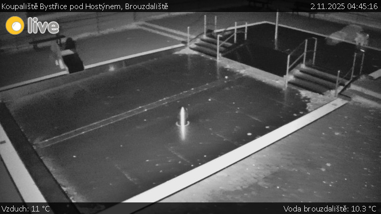 Koupaliště Bystřice pod Hostýnem - Brouzdaliště - 2.11.2025 v 04:45 Koupaliště Bystřice pod Hostýnem - Brouzdaliště - 2.11.2025 v 04:45