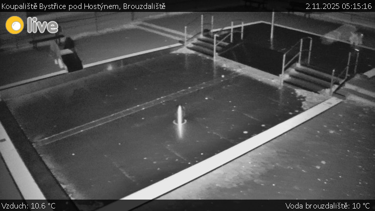 Koupaliště Bystřice pod Hostýnem - Brouzdaliště - 2.11.2025 v 05:15 Koupaliště Bystřice pod Hostýnem - Brouzdaliště - 2.11.2025 v 05:15