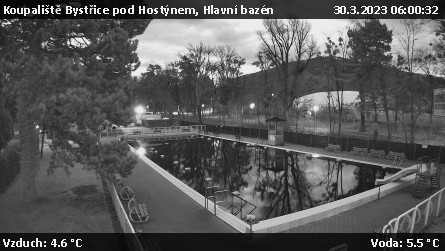Koupaliště Bystřice pod Hostýnem - Hlavní bazén - 30.3.2023 v 06:00