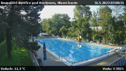 Koupaliště Bystřice pod Hostýnem - Hlavní bazén - 31.5.2023 v 07:00