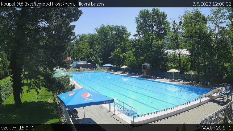 Koupaliště Bystřice pod Hostýnem - Hlavní bazén - 3.6.2023 v 12:00