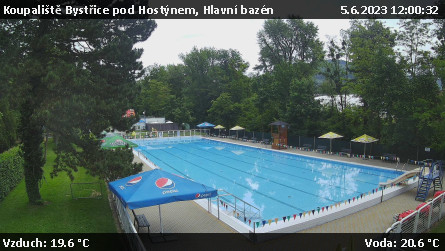 Koupaliště Bystřice pod Hostýnem - Hlavní bazén - 5.6.2023 v 12:00