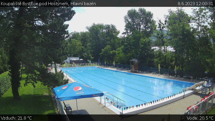 Koupaliště Bystřice pod Hostýnem - Hlavní bazén - 8.6.2023 v 12:00