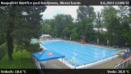 Koupaliště Bystřice pod Hostýnem - Hlavní bazén - 9.6.2023 v 12:00