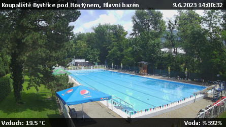 Koupaliště Bystřice pod Hostýnem - Hlavní bazén - 9.6.2023 v 14:00