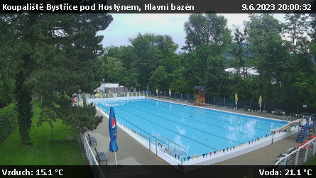 Koupaliště Bystřice pod Hostýnem - Hlavní bazén - 9.6.2023 v 20:00