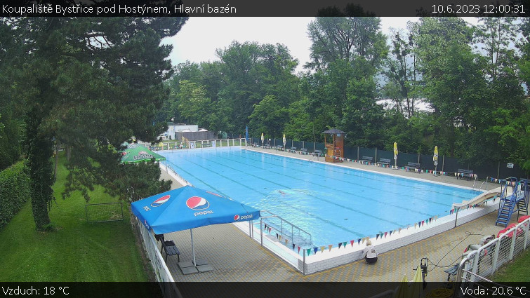 Koupaliště Bystřice pod Hostýnem - Hlavní bazén - 10.6.2023 v 12:00
