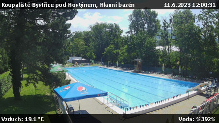 Koupaliště Bystřice pod Hostýnem - Hlavní bazén - 11.6.2023 v 12:00