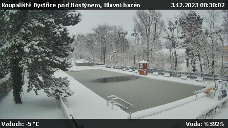 Koupaliště Bystřice pod Hostýnem - Hlavní bazén - 3.12.2023 v 08:30