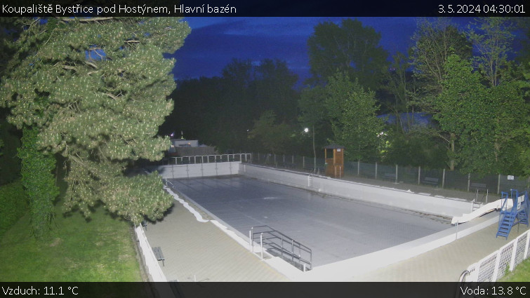 Koupaliště Bystřice pod Hostýnem - Hlavní bazén - 3.5.2024 v 04:30