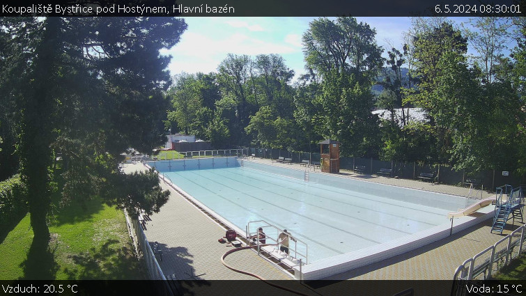 Koupaliště Bystřice pod Hostýnem - Hlavní bazén - 6.5.2024 v 08:30