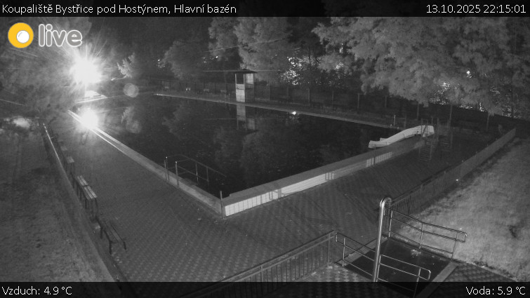 Koupaliště Bystřice pod Hostýnem - Hlavní bazén - 13.10.2025 v 22:15 Koupaliště Bystřice pod Hostýnem - Hlavní bazén - 13.10.2025 v 22:15