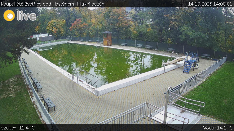 Koupaliště Bystřice pod Hostýnem - Hlavní bazén - 14.10.2025 v 14:00 Koupaliště Bystřice pod Hostýnem - Hlavní bazén - 14.10.2025 v 14:00