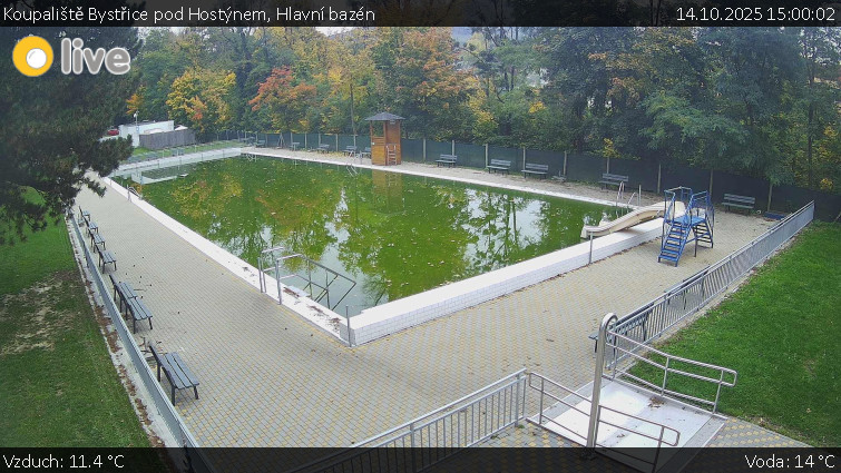Koupaliště Bystřice pod Hostýnem - Hlavní bazén - 14.10.2025 v 15:00 Koupaliště Bystřice pod Hostýnem - Hlavní bazén - 14.10.2025 v 15:00