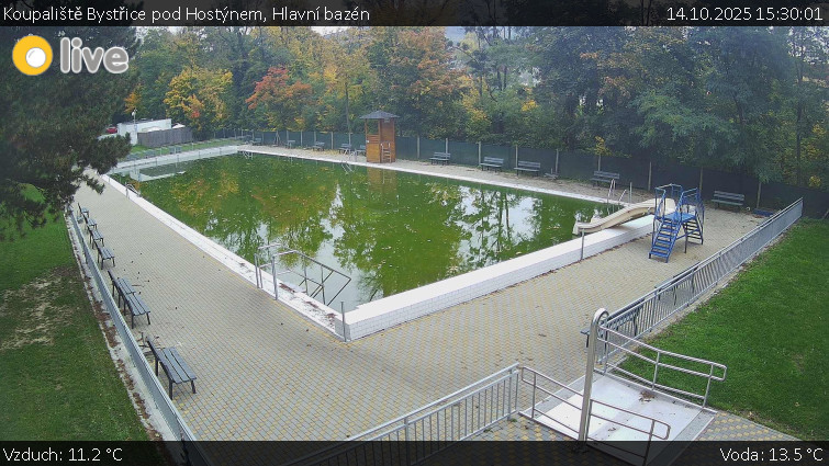 Koupaliště Bystřice pod Hostýnem - Hlavní bazén - 14.10.2025 v 15:30 Koupaliště Bystřice pod Hostýnem - Hlavní bazén - 14.10.2025 v 15:30
