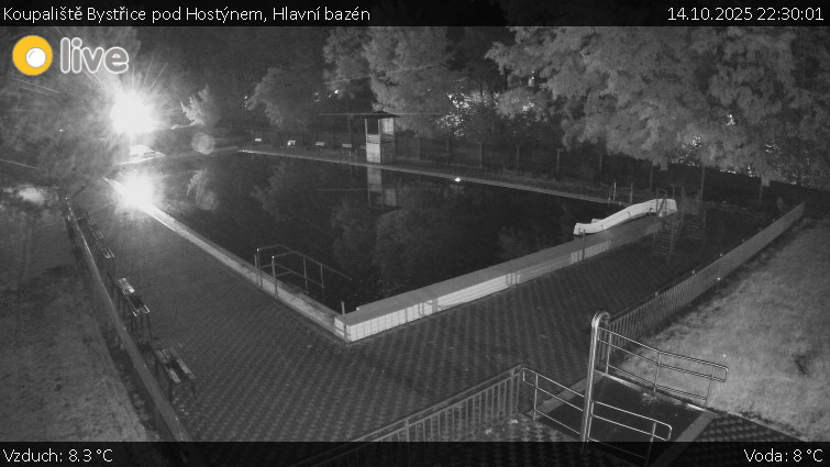 Koupaliště Bystřice pod Hostýnem - Hlavní bazén - 14.10.2025 v 22:30 Koupaliště Bystřice pod Hostýnem - Hlavní bazén - 14.10.2025 v 22:30