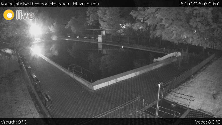 Koupaliště Bystřice pod Hostýnem - Hlavní bazén - 15.10.2025 v 05:00 Koupaliště Bystřice pod Hostýnem - Hlavní bazén - 15.10.2025 v 05:00