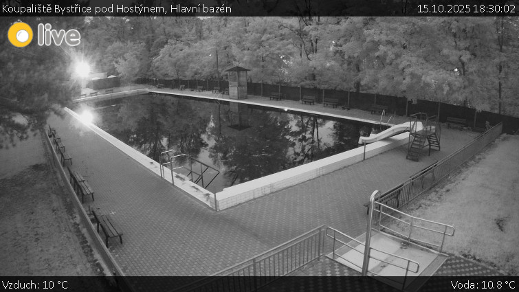 Koupaliště Bystřice pod Hostýnem - Hlavní bazén - 15.10.2025 v 18:30 Koupaliště Bystřice pod Hostýnem - Hlavní bazén - 15.10.2025 v 18:30