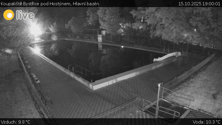 Koupaliště Bystřice pod Hostýnem - Hlavní bazén - 15.10.2025 v 19:00 Koupaliště Bystřice pod Hostýnem - Hlavní bazén - 15.10.2025 v 19:00