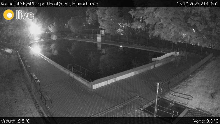 Koupaliště Bystřice pod Hostýnem - Hlavní bazén - 15.10.2025 v 21:00 Koupaliště Bystřice pod Hostýnem - Hlavní bazén - 15.10.2025 v 21:00