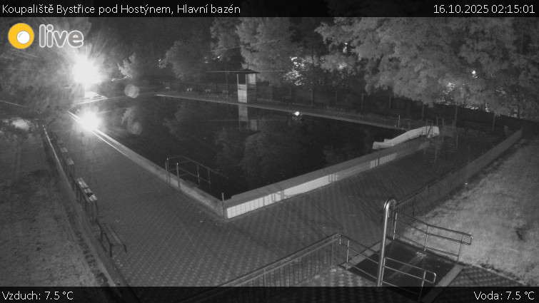 Koupaliště Bystřice pod Hostýnem - Hlavní bazén - 16.10.2025 v 02:15 Koupaliště Bystřice pod Hostýnem - Hlavní bazén - 16.10.2025 v 02:15