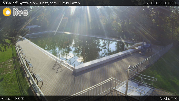 Koupaliště Bystřice pod Hostýnem - Hlavní bazén - 16.10.2025 v 10:00 Koupaliště Bystřice pod Hostýnem - Hlavní bazén - 16.10.2025 v 10:00